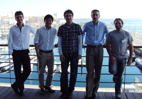 Left is a picture Deshusses' group alumni who gathered at the conference... from left to right Xavi Gamisans, Yasutaka Morita, Anders Nielsen, me, David Gabriel.